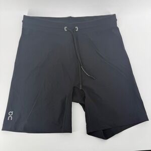 On Running Race Tights Half Black Women's Athletic Shorts Size L